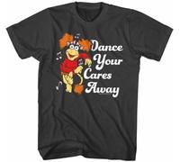 Fraggle Rock Dance Your Cares Away Men's T-Shirt Jim Henson Black Black