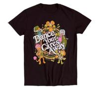 Fraggle Rock Dance Your Cares Away Swirl T-Shirt Black