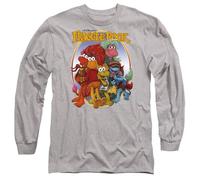 Fraggle Rock Group Hug Unisex Long Sleeve T Shirt, Athletic Heather, Large