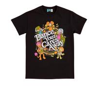 Fraggle Rock Men's Dance Your Cares Away Swirl T-Shirt in Black | Size: 5XL Fraggle Rock Black 5XL