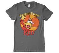 Fraggle Rock Officially Licensed Red - Fragggrrrl Power Mens T-Shirt (Dark-Heather), Large