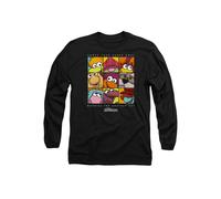 Fraggle Rock Squared Long Sleeve T-Shirt, Black Jim Henson Black L