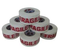 Fragile 150m x 48mm Packaging Tape (BIG TAPE BRANDED) Packing Sealing Marking Posting Tape (6 Rolls)