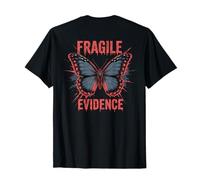 Fragile Evidence Butterfly Grunge Dark Aesthetic (ART BACK) T-Shirt