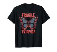 Fragile Evidence Butterfly Grunge Dark Aesthetic T-Shirt