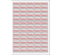 Fragile Handle with Care Stickers. Small, Medium, and Large. Self Adhesive Labels on A4 Sheets, Posting Supplies. (Small - 2000 Labels)