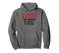 Fragile I Just Dropped My Son At College Mom & Dad Retro Pullover Hoodie