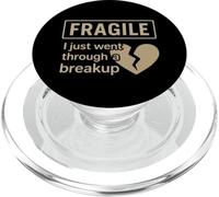 Fragile I Just Went Through A Breakup Broken Heart PopSockets PopGrip for MagSafe