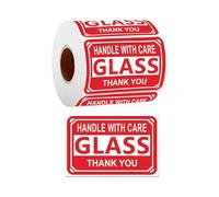 Fragile Moving Stickers - 250 Pieces of Warning Adhesive Labels - Handle with Careful Fragile Warning Labels - For Boxes Commercial Use Materials Kitchen Television