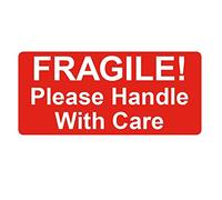Fragile Please Handle with Care - Small Packing Sticky Labels/Stickers (500 Labels on Sheets)