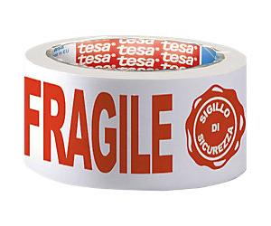 FRAGILE REDWHITE PKAGING TAPE 50MMW_ X 66MML -VC