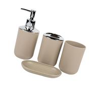Fragile Resistant Bathroom Accessories Set 4 Pieces Storage For Soap Dish Toothbrush Holder Tray Organization Space Saving Bathroom Counter Organizers