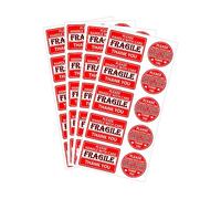 Fragile Shipping Handling Stickers Do not Crush Bend Trample or Fold Labels Please Handle with Care Warning Stickers for Mailing Envelops Cartons Pallets 300pcs (Pink)