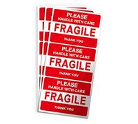 Fragile Stickers, Vinyl Laminated, for Shipping Packing, Weather Resistant UV Protected, Removable, 50 Labels (2.5x3.5 inch)