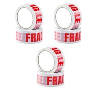 Fragile Strong Heavy Duty Packaging Tape - 6 Rolls (48MM x 66M) - Secure Sticky Sealing Tape for Parcel Boxes, Moving Boxes & Large Postal Bags - Ideal for Long Term Storage (6 rolls)