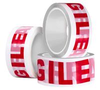 (Fragile) Tape 3 Roll Parcel Tape 48mm x 66M Heavy Duty Secure and Sticky Fragile Packing Tape