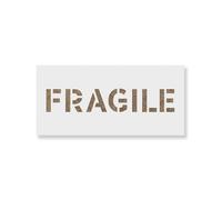 Fragile Word Stencil - Craft Airbrush Painting Wall Art Decor DIY Template 7.5 Mil Mylar Plastic Reusable