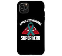 Fragile X Syndrome Superhero Warrior Fighter Teal Ribbon Case for iPhone 11 Pro Max