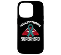 Fragile X Syndrome Superhero Warrior Fighter Teal Ribbon Case for iPhone 14 Pro