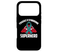 Fragile X Syndrome Superhero Warrior Fighter Teal Ribbon Case for iPhone 17 Pro