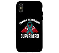 Fragile X Syndrome Superhero Warrior Fighter Teal Ribbon Case for iPhone X/XS