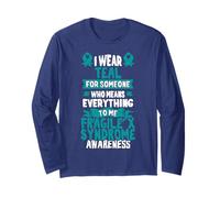 Fragile X Syndrome T Shirt Teal Awareness Ribbon Long Sleeve T-Shirt