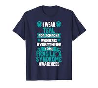 Fragile X Syndrome T Shirt Teal Awareness Ribbon T-Shirt