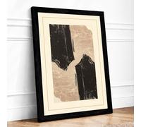Fragmented Forms Minimalist Framed Wall Art Print A1 (84.1×59.4cm) Black, Wall Decor for Living Room, Bedroom, Office & Home, Ready to Hang, Art Gift
