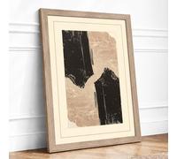 Fragmented Forms Minimalist Framed Wall Art Print A3 (42×29.7cm) Oak, Wall Decor for Living Room, Bedroom, Office & Home, Ready to Hang, Art Gift