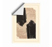 Fragmented Forms Minimalist Unframed Wall Art Print A4 (29.7×21cm), Wall Decor for Living Room, Bedroom, Office & Home, Art Gift