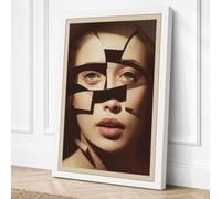 Fragmented Identity Abstract Canvas Wall Art Print 36x24 Inch (91 x 61 cm)