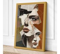 Fragmented Identity Eclectic Canvas Wall Art Print 30x20 Inch (76 x 51 cm)