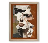 Fragmented Identity Eclectic Framed Wall Art Print A3 (42×29.7cm) Oak, Wall Decor for Living Room, Bedroom, Office & Home, Ready to Hang, Art Gift