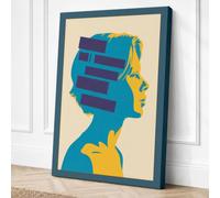 Fragmented Mind Modern Canvas Wall Art Print 18x12 Inch (46 x 30 cm)