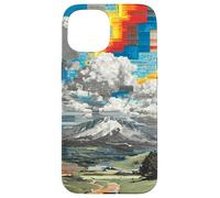 Fragmented Mountain Landscape Digital Art Case for iPhone 15