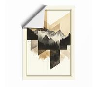 Fragmented Mountain Modern Unframed Wall Art Print A2 (59.4×42cm), Wall Decor for Living Room, Bedroom, Office & Home, Art Gift