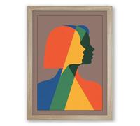 Fragmented Soul Geometric Framed Wall Art Print A2 (59.4×42cm) Oak, Wall Decor for Living Room, Bedroom, Office & Home, Ready to Hang, Art Gift