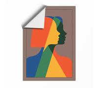 Fragmented Soul Geometric Unframed Wall Art Print A4 (29.7×21cm), Wall Decor for Living Room, Bedroom, Office & Home, Art Gift