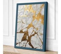 Fragments in Cream Minimalist Canvas Wall Art Print 30x20 Inch