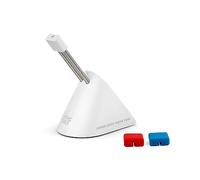 FragON - Tower Mouse Bungee with 3 Colorful clips, Mouse Cable Management Device, PC Gaming Mouse Bungee, for Esports-Level Performance, Weighted Base, Anti-Slip Feet (White)