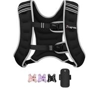 Fragraim Weighted Vest, 6kg/8kg/10kg/12kg/16kg Weight Vest for Women Men with Reflective Stripe, Detachable Phone Pouch, Ideal for Walking, Strength Training, Running, Workout, Cardio