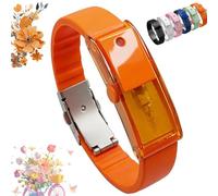 Fragrance Atomizer Bracelet, Essential Oil Diffuser Bracelet, Perfume Wristband Reusable Suitable for All Perfumes,Suitable for All Perfumes, Valentine's Day Gift (Orange)