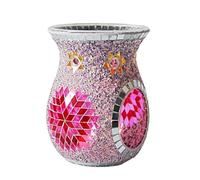 Fragrance Candle Warmer Lamp DCDCD Wax Melt Warmer,Ethnic Style Sun Flower Mosaic Glass Wax Melt Oil Burners Aroma Burner Holder Home SPA Club Essential Oil Decor(-A2)