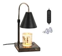 Fragrance Candle Warmer Lamp with Timer & Dimmer, Adjustable Height Top-Down Electric Light Compatible with Yankee Small & Large Size Jar,White