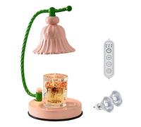 Fragrance Candle Warmer Lamp with Timer & Dimmer, Metal Wax Compatible with Yankee Large Jar for Home Decor, Girl Bedside(Pink)