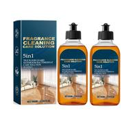 Fragrance Cleaning Care Solution, 5 in 1 Floor Cleaner, Natural Shine Cleansing Detergent, Dual-Action Stain Remover and Odor Eliminator, Fragranced Mopping Solution for Home Kitchen Bathroom (2pcs)