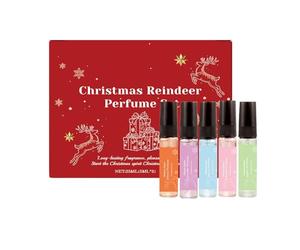 Fragrance Mist - 5 ml x 5 Christmas Reindeer Spray, Aromatic Mist Spray | Natural, Long-Lasting Perfume for Men, Daily Bath, Work, Hair, Skin, Dating, Parties, Mood Brightening