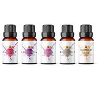 Fragrance Oil for Diffuser Set 5 x 10ml | for Candle Making, Wax Melts, Home Soaps, Bath Bombs, Burners | Summer Scents | Rose, Freesia, Coconut, Cherry, Lavender