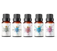 Fragrance Oil for Diffuser Set 5 x 10ml | for Candle Making, Wax Melts, Home Soaps, Burners | Fresh Scents | Spring Rising, Vanilla Coconut, Sea Breeze, Sweet Pea, Cherry Vanilla
