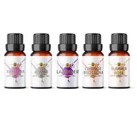 Fragrance Oil for Diffuser Set 5 x 10ml | for Candle Making, Wax Melts, Soaps, Burners, Car Diffuser Refill | Floral Flower Scents | Jasmine, Lavender, Summer Rose, Sweet Pea & Orange Blossom